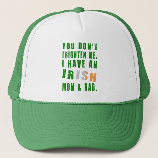 Frighten Irish Mum and Dad Trucker Hat (Front)