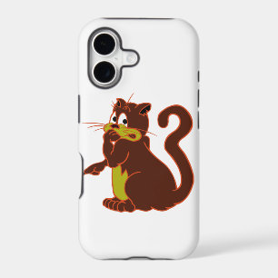 frightened dark BROWN NAUGHTY CAT