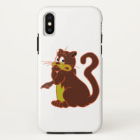frightened dark BROWN NAUGHTY CAT