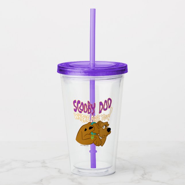 Frightened Scooby-Doo Acrylic Tumbler (Front)