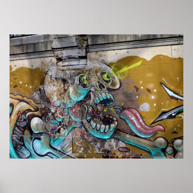 Frightened Skull Poster (Front)