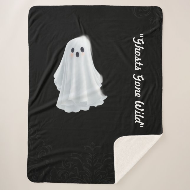 "Frightfully Funny Boos" Sherpa Blanket (Front)
