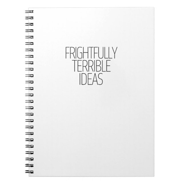 Frightfully Terrible Ideas Notebook (Front)