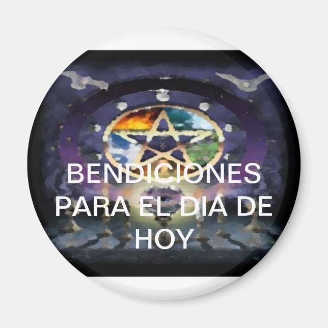 Frigo-Pin Of The Luck Collection Bendicion Wicca Magnet (Front)