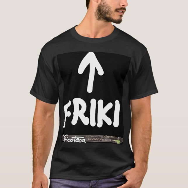 Friki white Text on black T-Shirt (Front)
