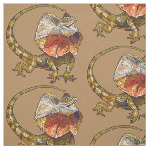 frill necked lizard fabric