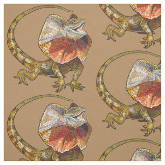 frill necked lizard fabric