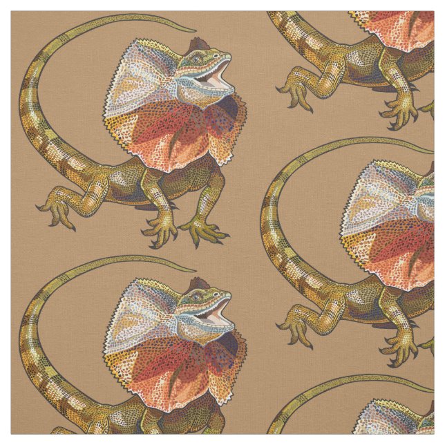 frill necked lizard fabric (Swatch)