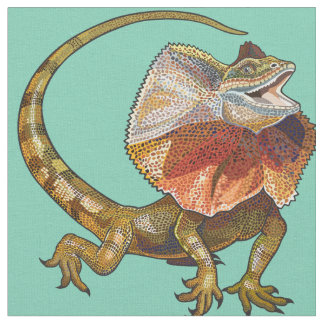 frill necked lizard fabric