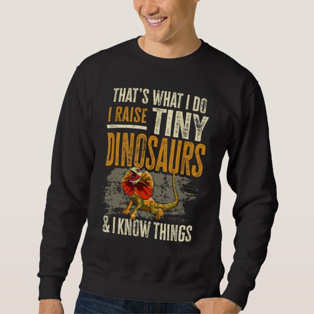 Frilled Lizard Reptile Herpetologist Sweatshirt (Front)