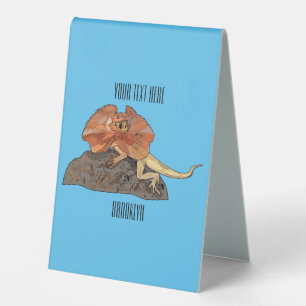Frilled-neck lizard cartoon illustration