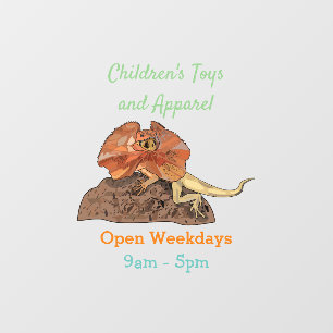 Frilled-neck lizard cartoon illustration