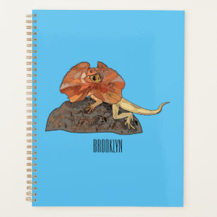 Frilled-neck lizard cartoon illustration planner