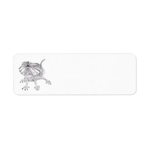 FRILLED-NECK LIZARD RETURN ADDRESS LABEL