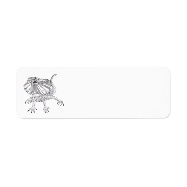 FRILLED-NECK LIZARD RETURN ADDRESS LABEL (Front)