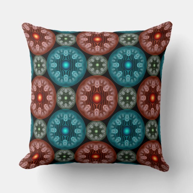 Frilly colourful decoration cushion (Front)