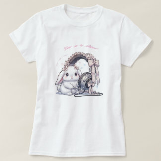 Frilly Headphone Bunny - Lovely Music Lover Kawaii T-Shirt