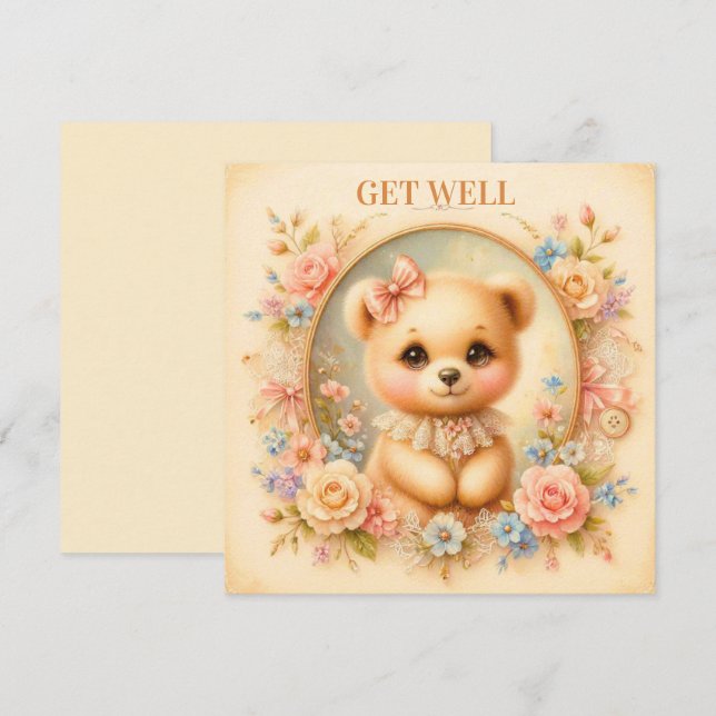 Frilly Teddy Get well (Front/Back)