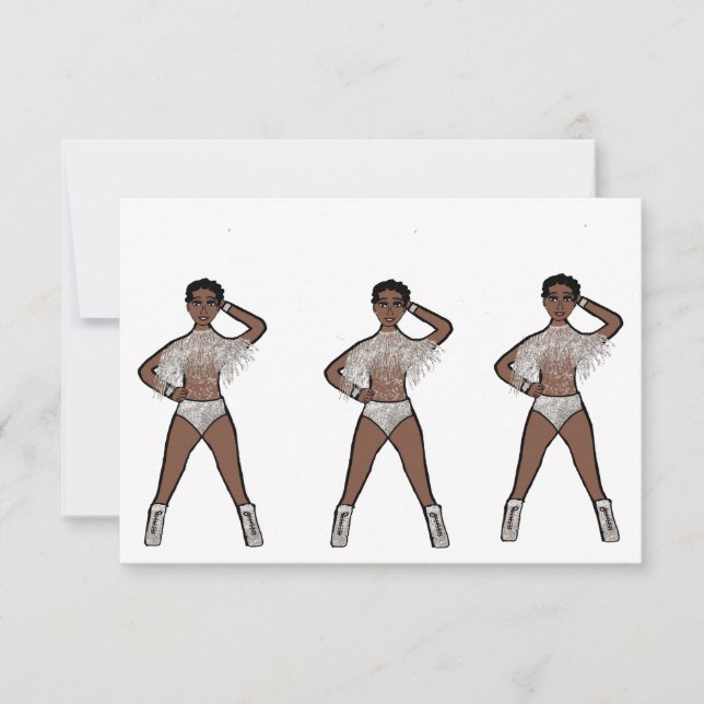 Fringe Dancer Notecard A ( Silver ) (Front)