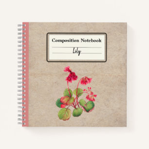 Fringed Galax Flower Personalised Composition Notebook