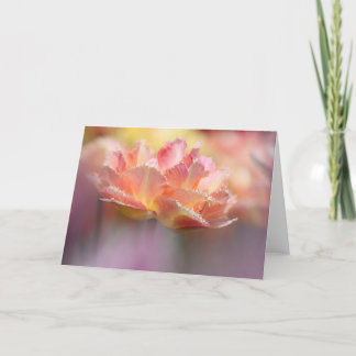 Fringed Pink Tulip Card