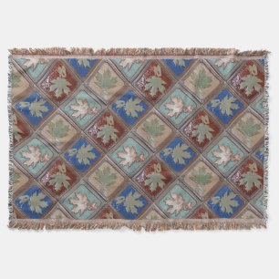 Fringed Throw Blanket, maple leaves Blanket