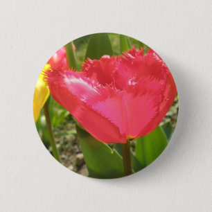 Fringed Tulips Button