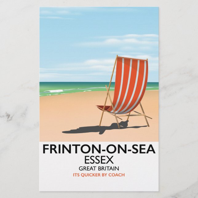 Frinton-on-Sea, Essex,seaside poster. Stationery (Front)