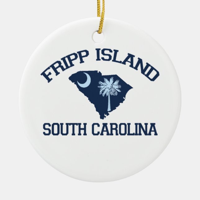 Fripp Island. Ceramic Tree Decoration (Front)