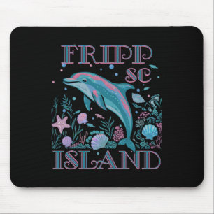 Fripp Island Sc Dolphin Lover Colorful Beach Souve Mouse Pad