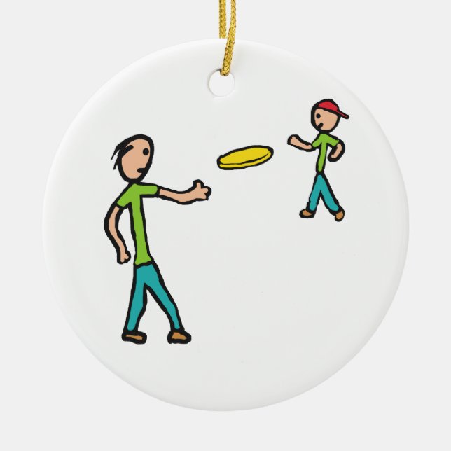 Frisbee Ceramic Ornament (Front)