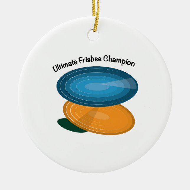 Frisbee Champ Ceramic Ornament (Front)