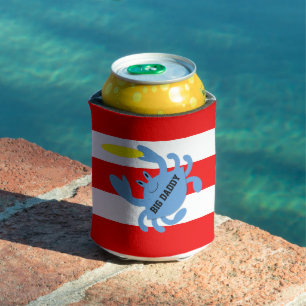 Frisbee Crab Personalised Can Cooler