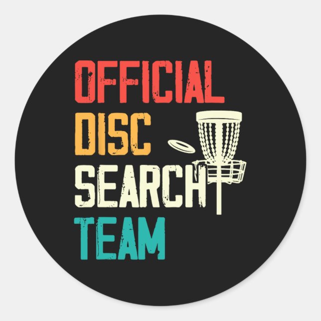 Frisbee Disc Golf Player Disc Golfer Flying Disc S Classic Round Sticker (Front)