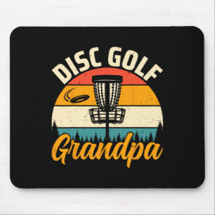 Frisbee Disc Golf Player Grandpa Gifts - Disc Golf Mouse Pad