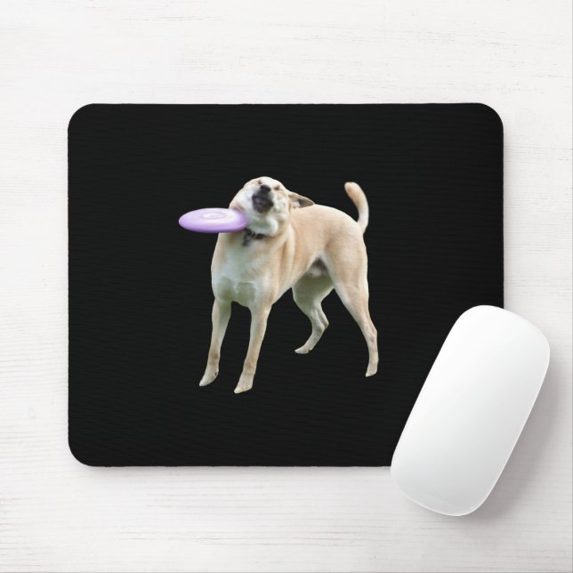 Frisbee Dog Meme Mouse Pad (With Mouse)