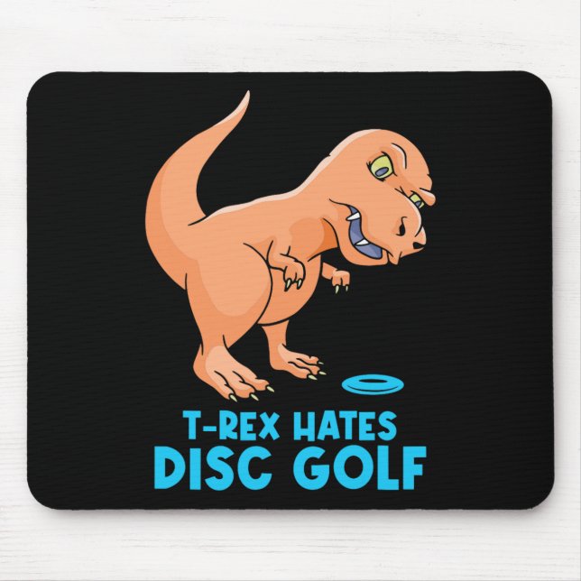 Frisbee Golf Disc Golf Funny T Rex Kids  Mouse Pad (Front)