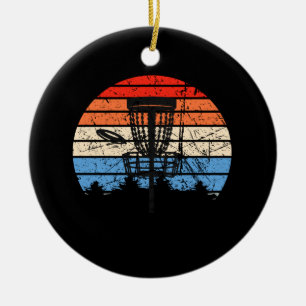 Frisbee Golf Disc Golf Retro Ceramic Ornament