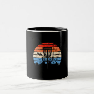 Frisbee Golf Disc Golf Retro   Two-Tone Coffee Mug
