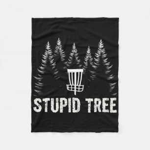 Frisbee Golf Disc Sport Stupid Tree Funny Disc Gol Fleece Blanket