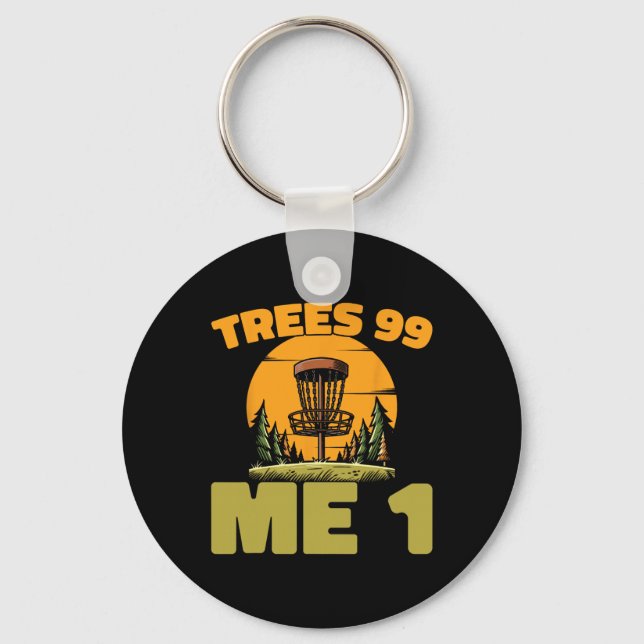 Frisbee Golf - Outdoor Sport Disc Tree  Key Ring (Front)