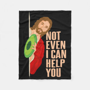 Frisbee Golf Player Jesus Funny Disc Golf  Fleece Blanket
