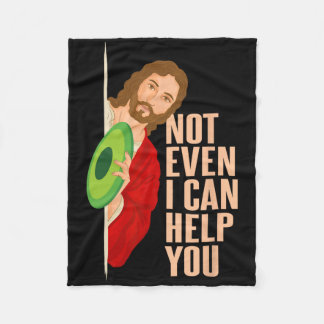 Frisbee Golf Player Jesus Funny Disc Golf  Fleece Blanket