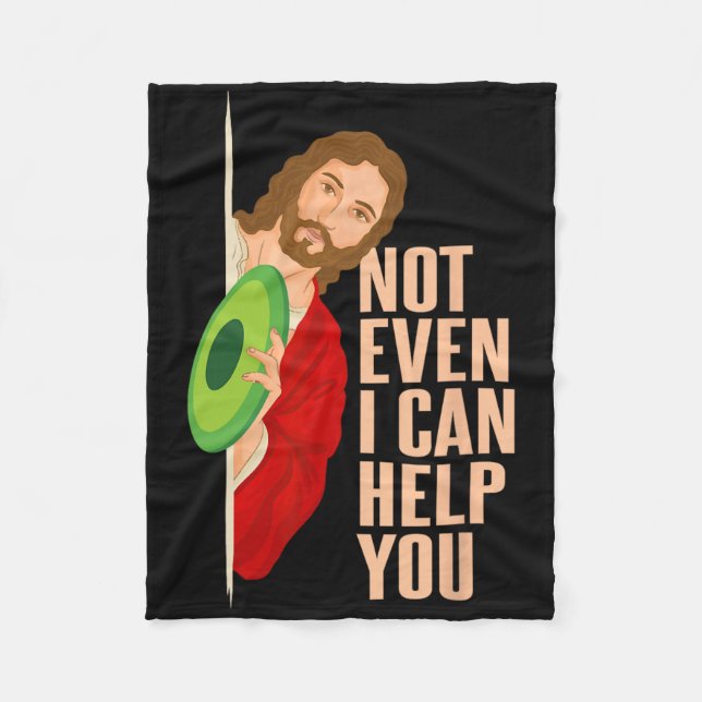 Frisbee Golf Player Jesus Funny Disc Golf  Fleece Blanket (Front)