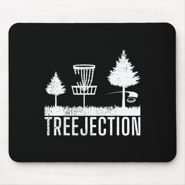 Frisbee Golf Treejection Funny Disc Golf  Mouse Pad (Front)