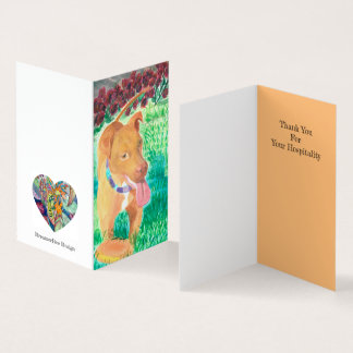 Frisbee In The Roses Thank You Card