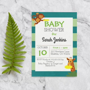 Frisbee Jungle Baby Shower Invitation
