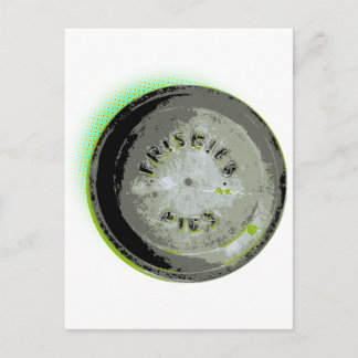 Frisbee Pie Tin Earth Colours Postcard