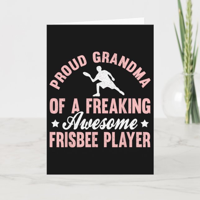 Frisbee Player Ultimate Frisbee Disc Golf Grandma  Card (Front)