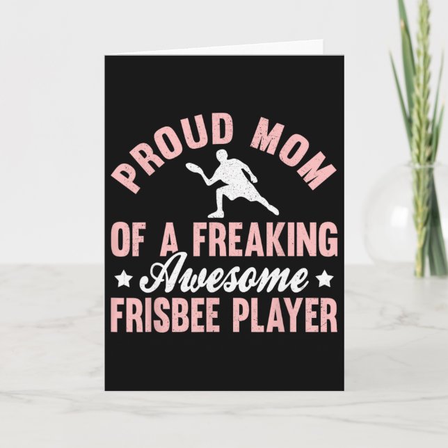 Frisbee Player Ultimate Frisbee Disc Golf Mum Moth Card (Front)